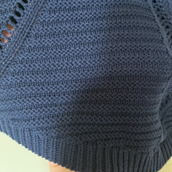 Bianca Nygord Deep Blue Knit Crew Sweater (NWTGS) - Picture 4 of 9